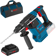 BOSCH GBH 18V-26 (SOLO) Ciocan rotopercutor brushless, Li-Ion, 2.6J +  Acumulator 4Ah ProCore (Fara incarcator!) + Geanta textil