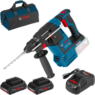 BOSCH GBH 18V-26 (SOLO) Ciocan rotopercutor brushless, Li-Ion, 2.6J +  Set 2 acumulatori 4Ah ProCore + Incarcator + Geanta texti