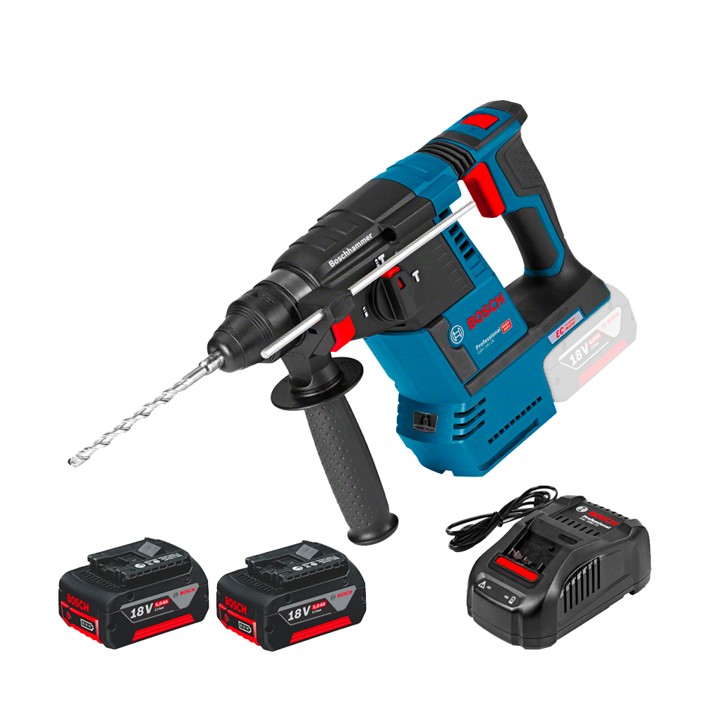 BOSCH GBH 18V-26 (SOLO) Ciocan rotopercutor brushless, Li-Ion, 2.6J +  SET PRO-MIX - Incarcator GAL1880CV + 2 acu 18V, 5Ah