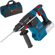 BOSCH GBH 18V-26 (SOLO) Ciocan rotopercutor brushless, Li-Ion, 2.6J, fara acumulator in set + Geanta textil mediu