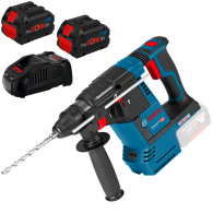 BOSCH GBH 18V-26 Ciocan rotopercutor brushless cu 2 acumulatori Li-Ion, 18V, 8Ah, 2.6J + Incarcator rapid + Geanta textil