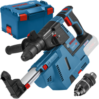 BOSCH GBH 18V-26 F (SOLO) + GDE 18V-16 Ciocan rotopercutor brushless, Li-Ion, 2.6J, fara acumulator in set + Sistem de extractie