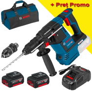 BOSCH GBH 18V-26 F (SOLO) Ciocan rotopercutor brushless, Li-Ion, 2.6J +  SET PRO-MIX - Incarcator GAL1880CV + 2 acu 18V, 5Ah + G