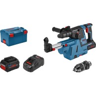 BOSCH GBH 18V-26 F Ciocan rotopercutor brushless, cu 2 acumulatori Li-Ion, 5.5Ah, 2.6J + GDE 18V-16 Sistem de extractie a praful
