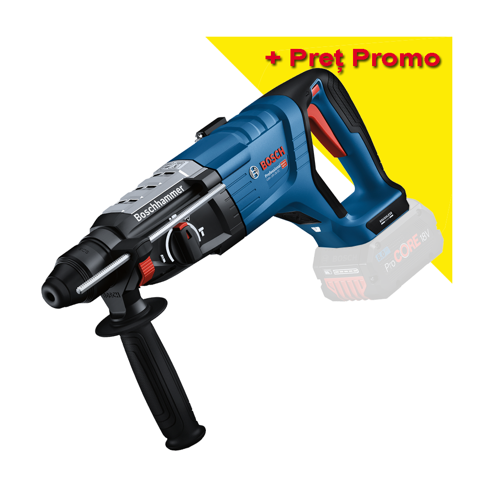 BOSCH GBH 18V-28 D (SOLO) Ciocan rotopercutor brushless, Li-Ion, 3.4J, fara acumulator in set