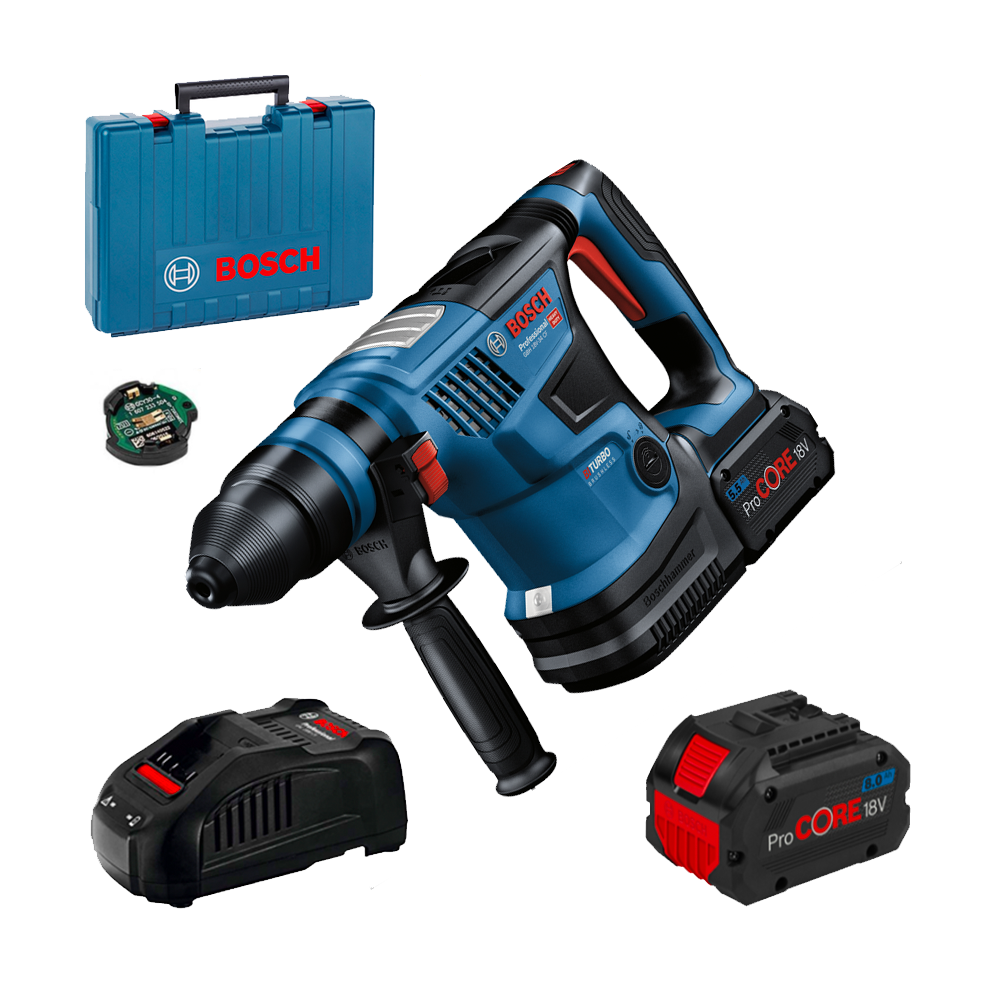 BOSCH GBH 18V-34 CF Ciocan rotopercutor SDS-PLUS brushless BITURBO, cu 2 acumulatori Li-Ion, 8Ah, 5.8J + Valiza