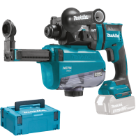 MAKITA DHR182ZWJ Ciocan rotopercutor Li-Ion, 18V, 1.7J, fara acumulator in set (SOLO) + Makpac + DX05 Sistem de extractie a praf
