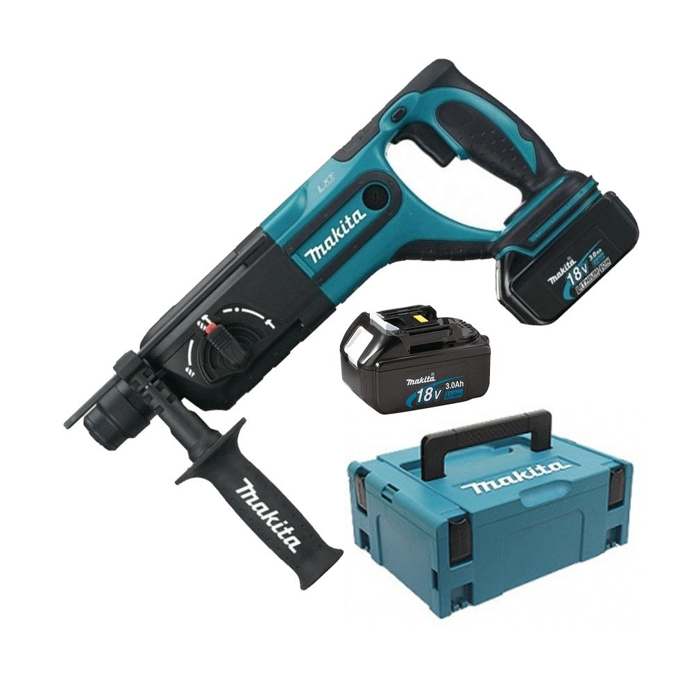 MAKITA DHR241RFJ Ciocan rotopercutor cu 2 acumulatori Li-Ion, 18V, 3Ah, 2J
