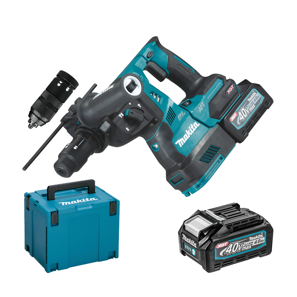 MAKITA HR002GM201 Ciocan rotopercutor brushless si wireless, cu 2 acumulatori Li-Ion, 40V XGT, 4Ah, 2.9J + MAKPAC TIP 4