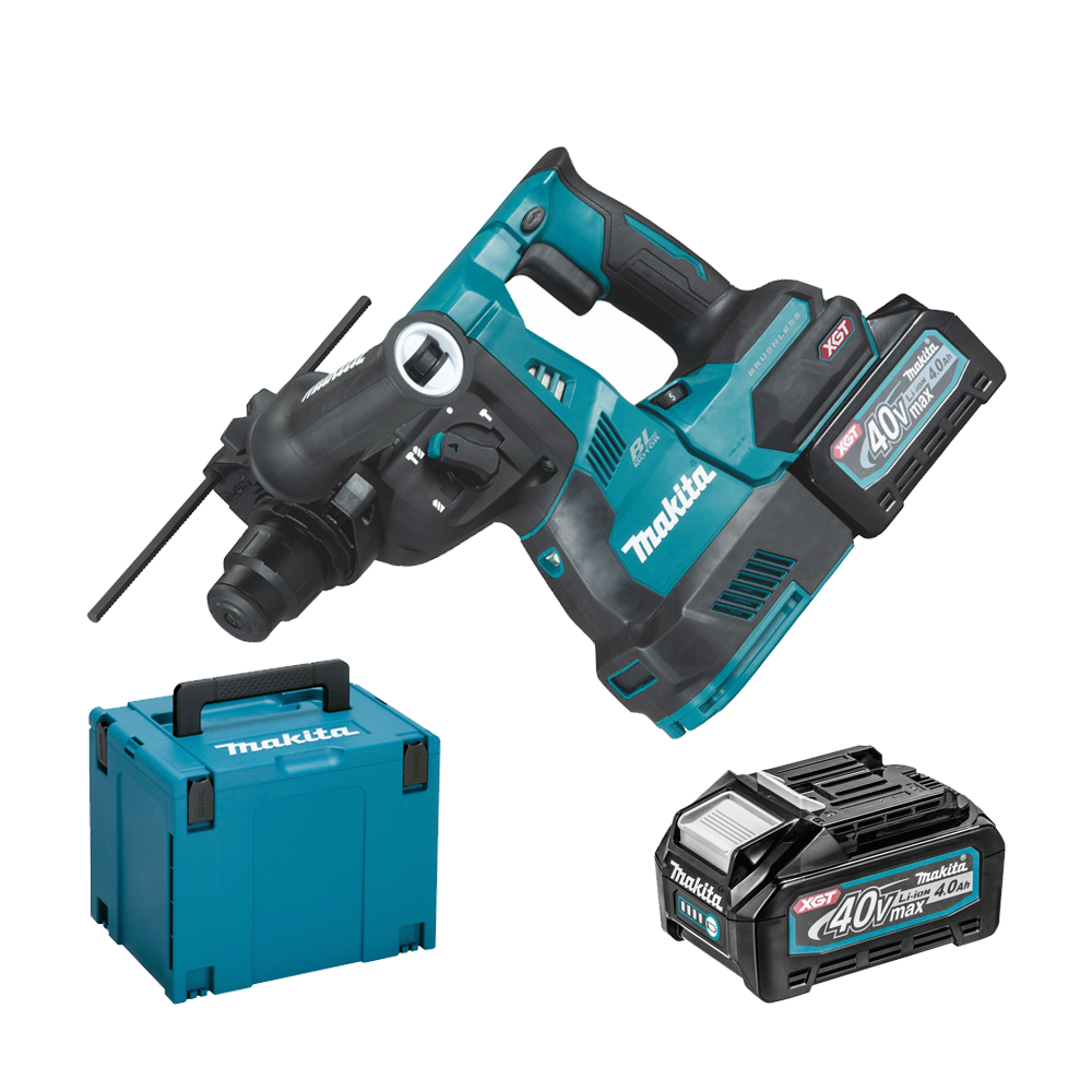 MAKITA HR003GM201 Ciocan rotopercutor brushless, cu 2 acumulatori Li-Ion, 40V XGT, 4Ah, 2.8J + MAKPAC TIP 4