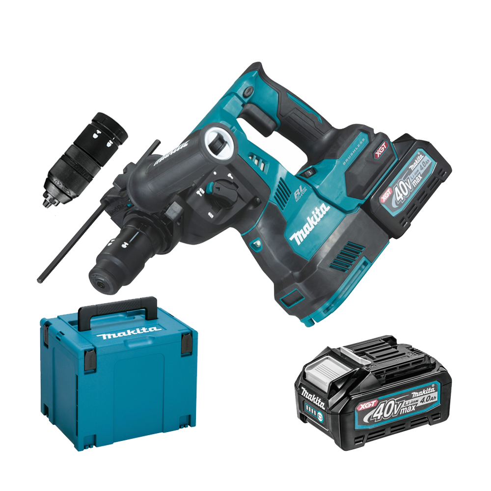 MAKITA HR004GM201 Ciocan rotopercutor brushless, cu 2 acumulatori Li-Ion, 40V XGT, 4Ah, 2.9J + MAKPAC TIP 4