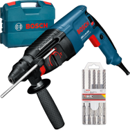 BOSCH GBH 2-26 DRE Ciocan rotopercutor SDS-plus 800 W, 2.7 J +  Set 5 burghie SDS-PLUS-5X, 6/6/8/8/10 mm