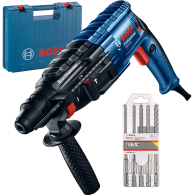BOSCH GBH 240 Ciocan rotopercutor SDS-plus 790 W, 2.7 J + Set 5 burghie SDS-PLUS-5X, 6/6/8/8/10 mm