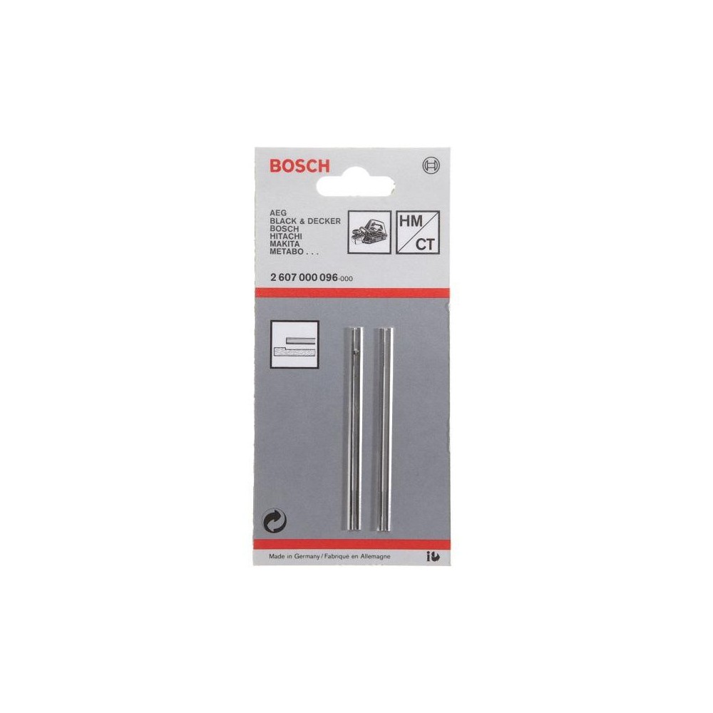 Bosch Set 2 cutite pentru rindele de 82mm, drept, cu carburi de tungsten, 40gr drept, carbur
