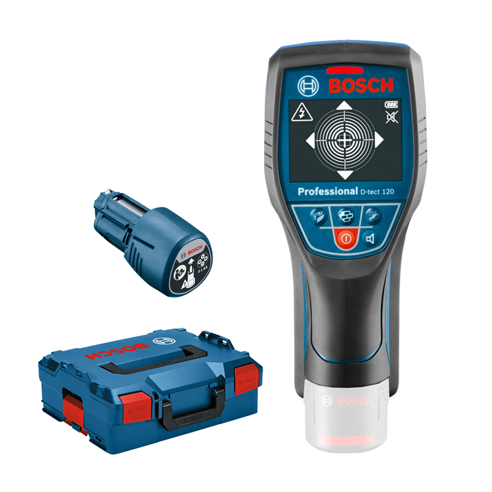 BOSCH D-tect 120 (SOLO) + AA1 Detector de metale + Suport baterii + L-BOXX