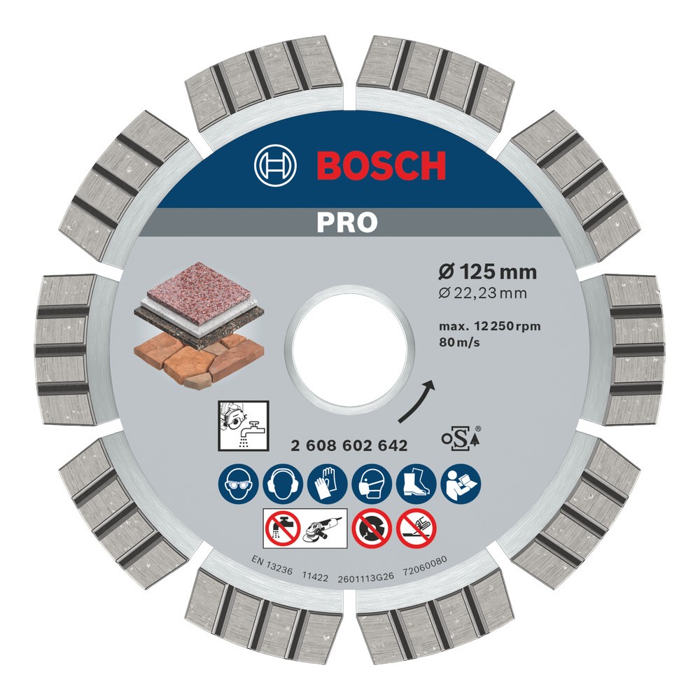 Bosch Disc diamantat Best for Stone 125x22.23x2.2x12mm