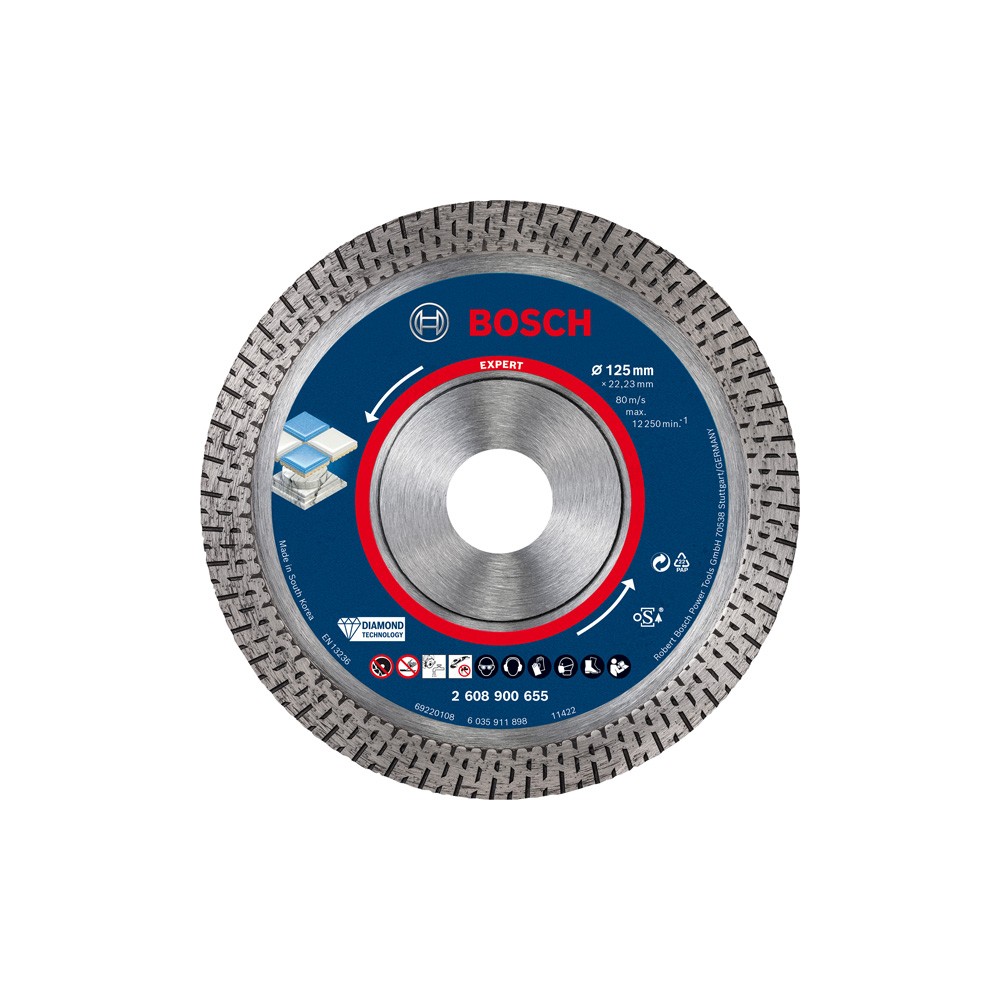 Bosch Disc diamantat Expert HardCeramic, 125x22.23x1.4x10mm