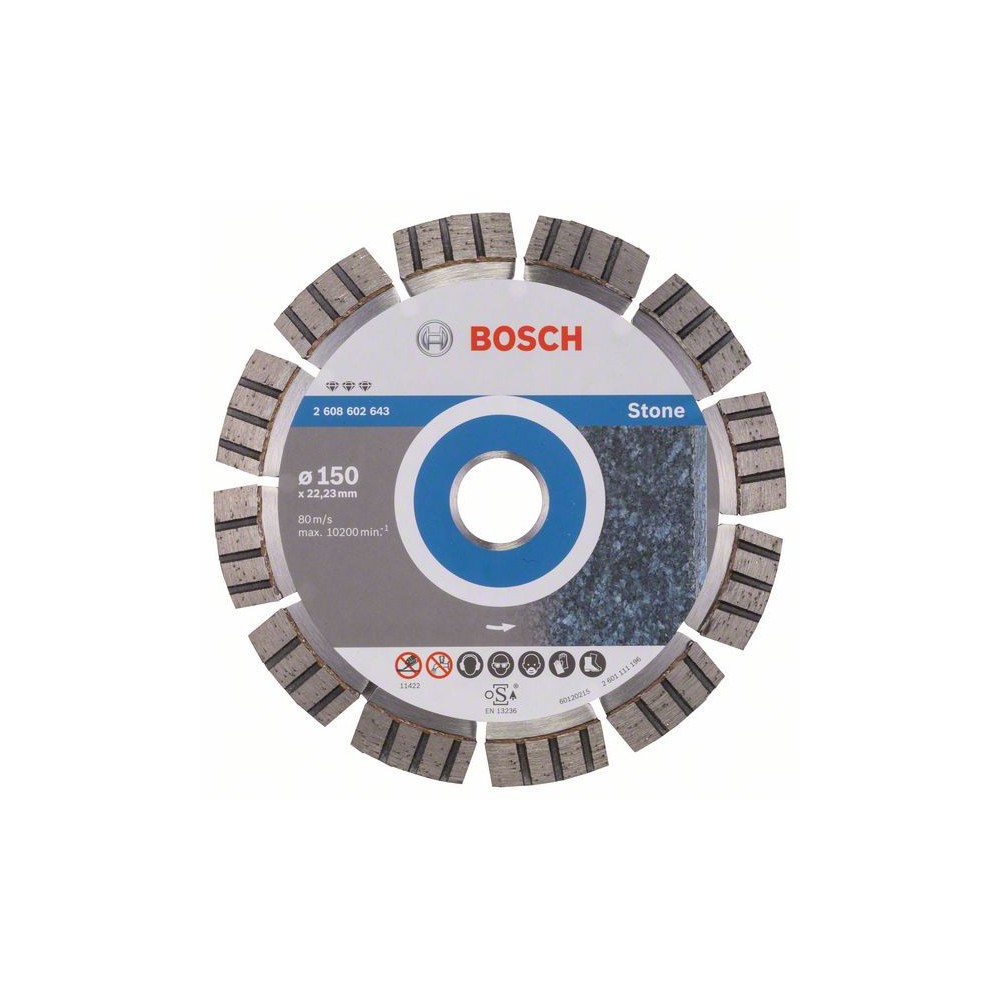 Bosch Disc diamantat Best for Stone 150x22.23x2.4x12mm