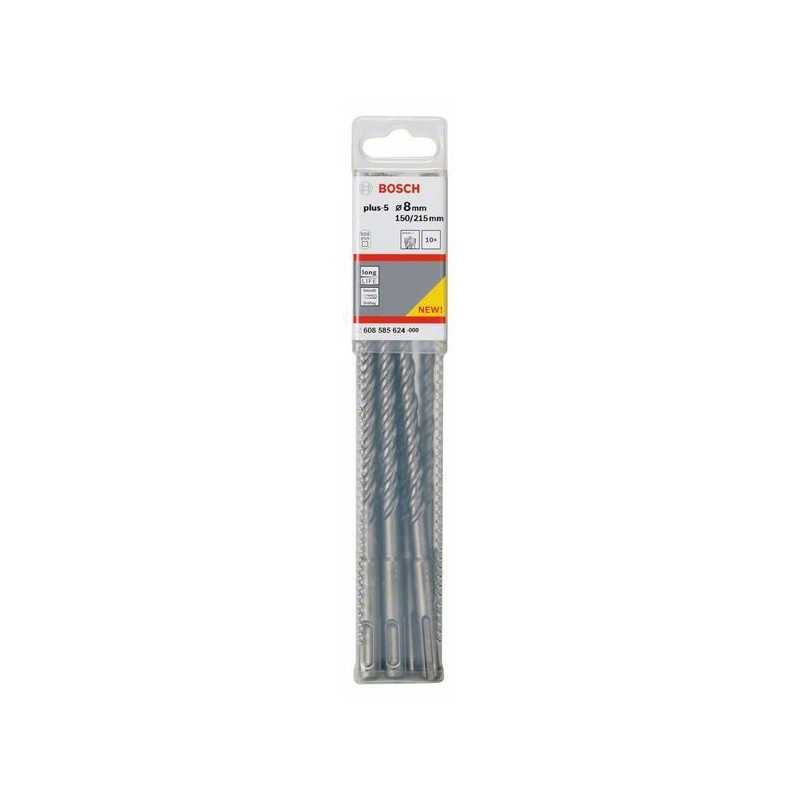 Bosch Set 10 burghie pentru gaurire cu percutie SDS Plus-5, 8x150x215mm