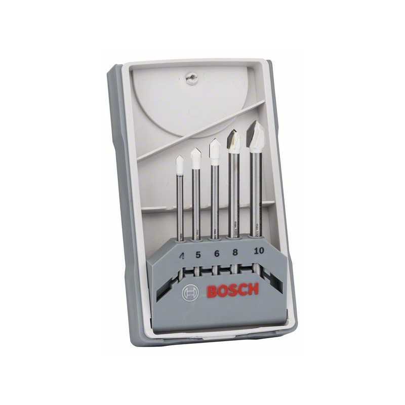 Bosch Set 5 burghie pentru placi ceramice CYL-9, D4-10mm