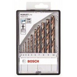 Bosch Set 10 burghie Robust Line pentru metal HSS-Co, D1-10mm