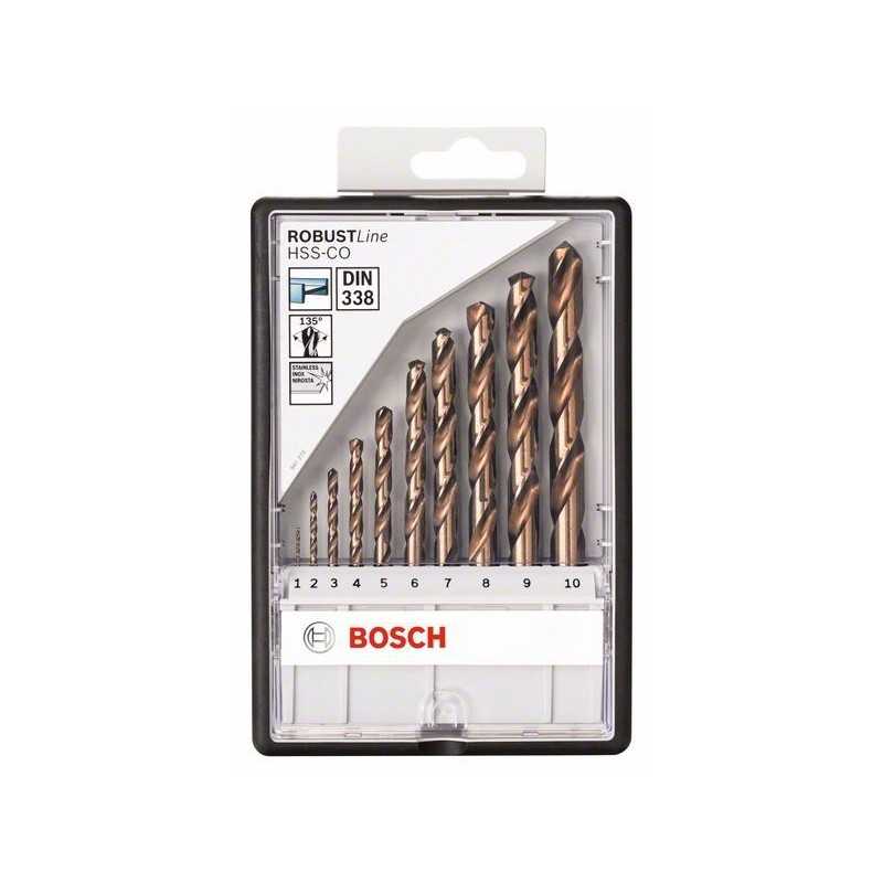 Bosch Set 10 burghie Robust Line pentru metal HSS-Co, D1-10mm