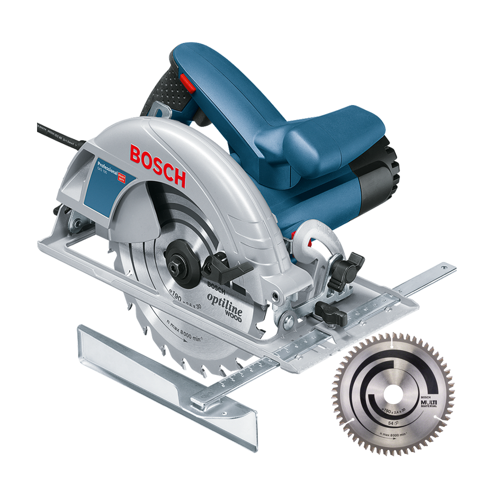 BOSCH GKS 190 Ferastrau circular 1400 W +  Disc Multimaterial 190x30x54T