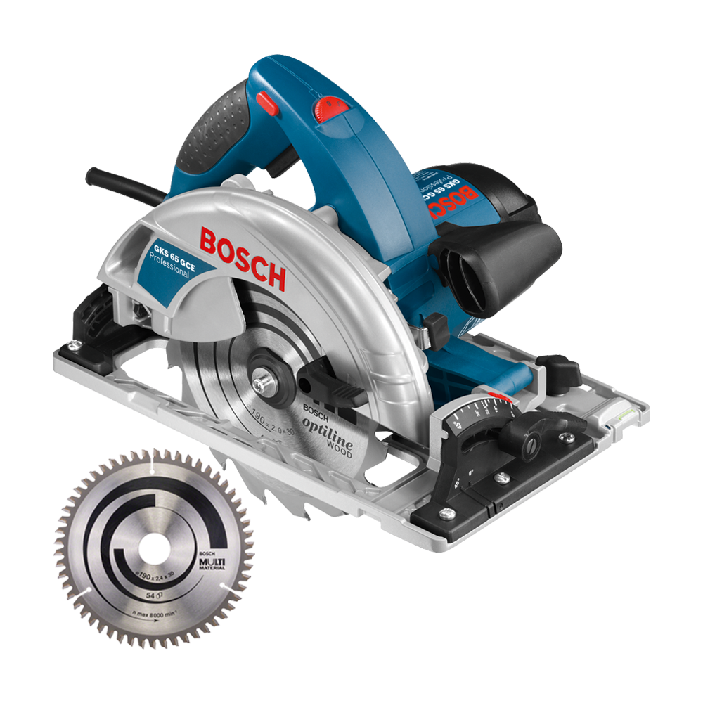BOSCH GKS 65 GCE Ferastrau circular 1800 W +  Disc Multimaterial 190x30x54T