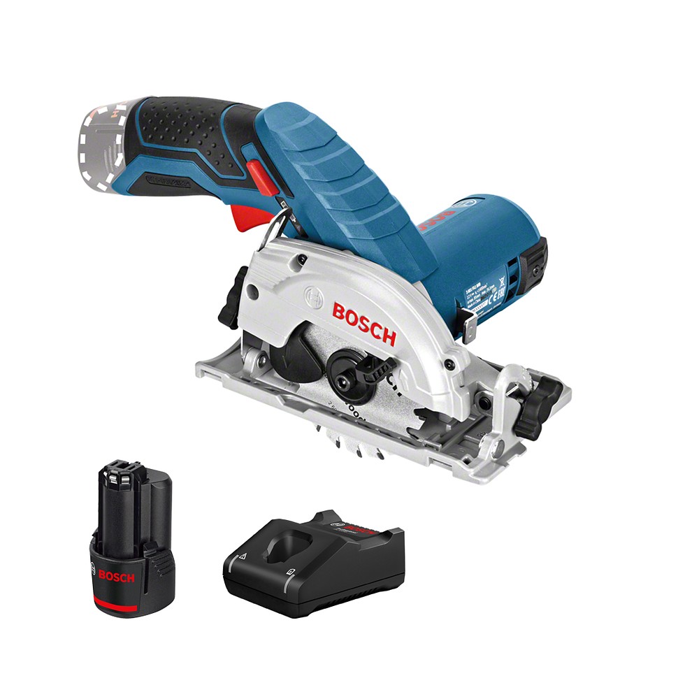 BOSCH GKS 12V-26 Ferastrau circular cu 1 acumulator Li-Ion, 2Ah + Incarcator rapid de 4Ah GAL12V-40