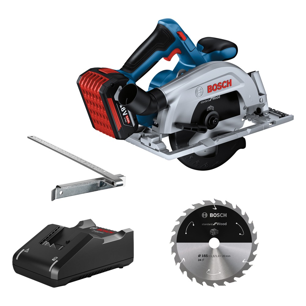 BOSCH GKS 185-LI Ferastrau circular cu 1 acumulator Li-Ion, 5Ah + Incarcator