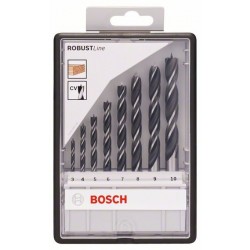 Bosch Set 8 burghie elicoidale Robust Line pentru lemn, D3-10mm