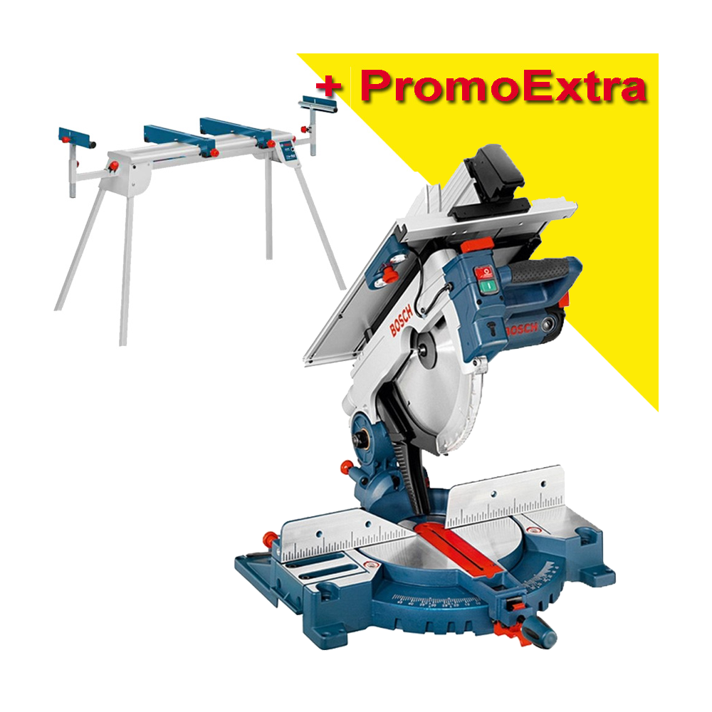 BOSCH GTM 12 JL Ferastrau multifunctional 1800 W + GTA 2600 Masa de lucru