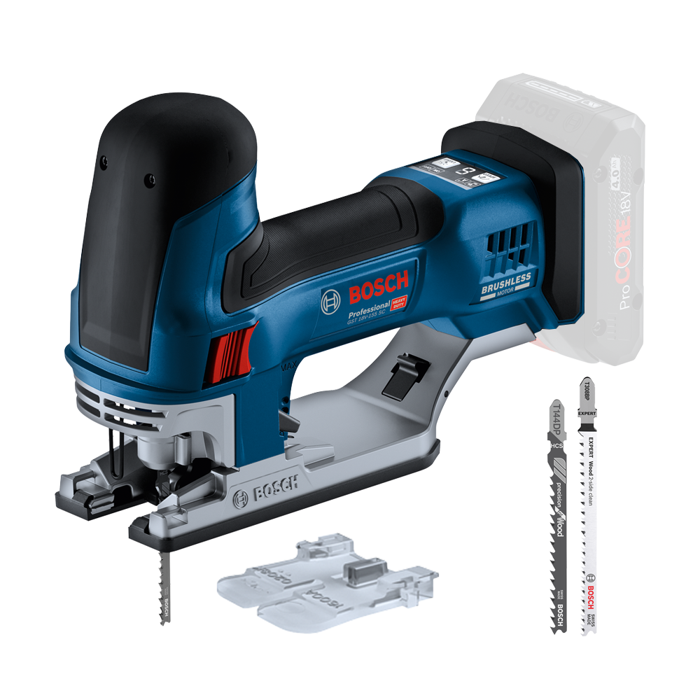 BOSCH GST 18V-155 SC (SOLO) Ferastrau vertical brushless Li-Ion, fara acumulator in set