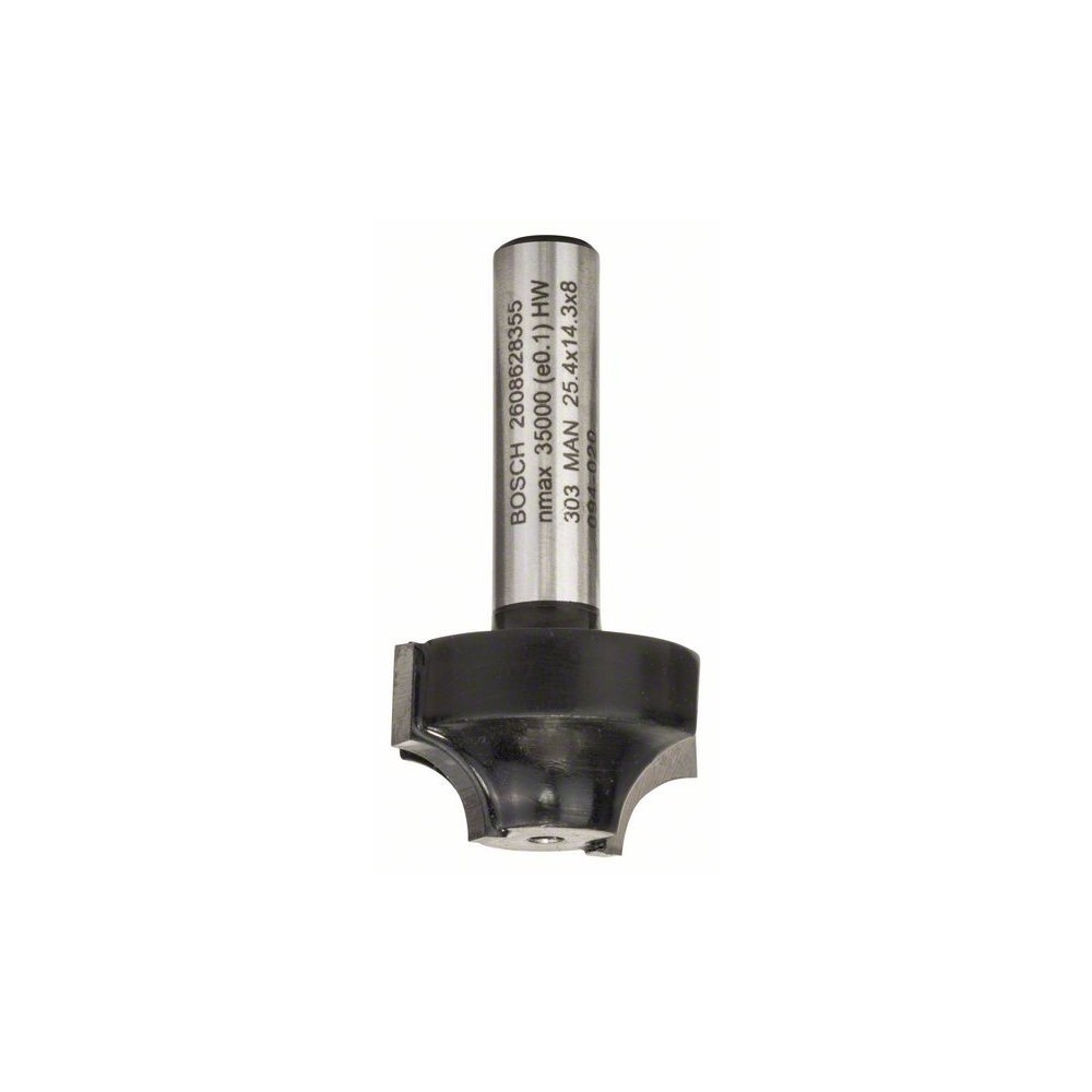 Bosch Freza pentru realizarea muchiilor E, 8mm, R1 6.3mm, D 25.4mm, L 14mm, G 46mm