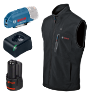 BOSCH GHV 12+18V XA Vesta cu incalzire - marimea XL + Adaptor GAA 12V-21 + 1x acumulatori Li-Ion, 12V, 2Ah + Incarcator