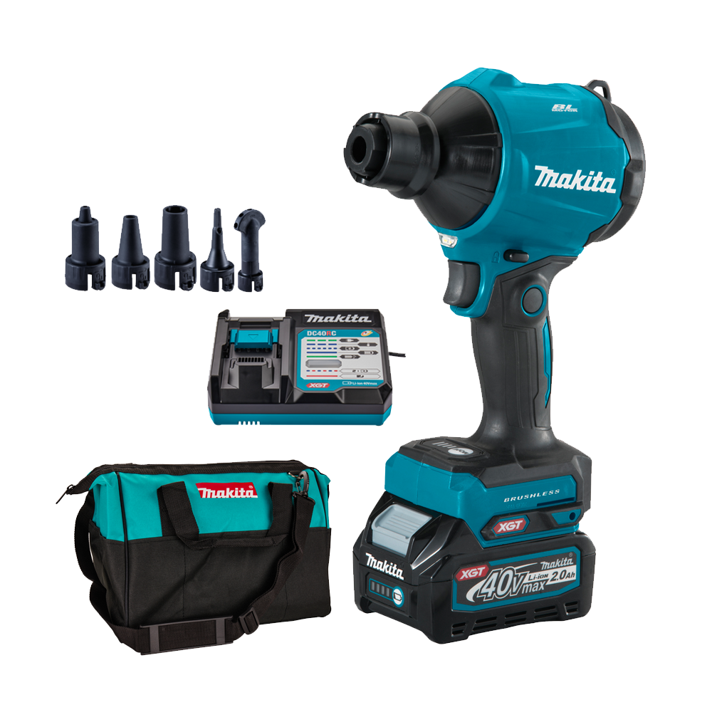MAKITA AS001GA101 Masina de suflat brushless, cu 1 acumulator Li-Ion, 40V XGT, 2Ah + Geanta textil