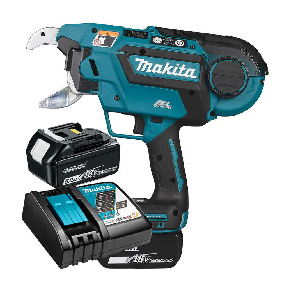 MAKITA DTR181RTE Masina de legat fier beton brushless, Li-Ion, 18V LXT, cu 2 acumulatori 5Ah + Incarcator + Makpac