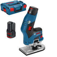 BOSCH GKF 12V-8 Masina de frezat muchii cu 2 acumulatori Li-Ion, 3Ah + L-BOXX