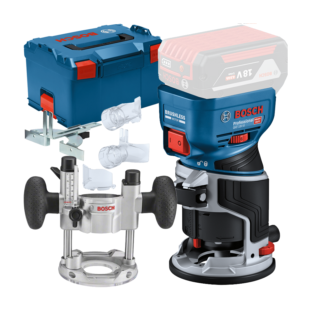 Bosch  GKF 18V-8 (solo) Masina de frezat muchii 18V fara acumulator in set + L-Boxx