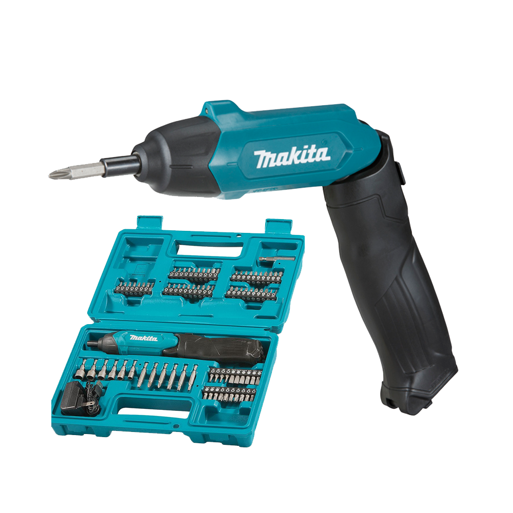 MAKITA DF001DW Masina de insurubat cu acumulator incorporat Li-Ion, 3.6 V, 4.5Nm + Set 81 de Accesorii si Valiza