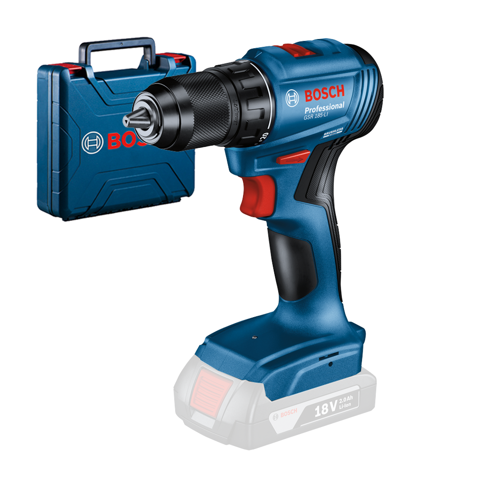 BOSCH GSR 185-LI (SOLO) Masina de gaurit si insurubat brushless Li-Ion, 50Nm + Valiza, fara acumulator in set