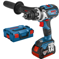 BOSCH GSR 18V-110 C (SOLO) Masina de gaurit si insurubat brushless Li-Ion, 110Nm + L-BOXX +  Acumulator 5Ah CoolPack (Fara incar