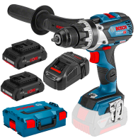 BOSCH GSR 18V-110 C (SOLO) Masina de gaurit si insurubat brushless Li-Ion, 110Nm + L-BOXX +  Set 2 acumulatori 4Ah ProCore + Inc