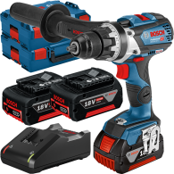 BOSCH GSR 18V-110 C (SOLO) Masina de gaurit si insurubat brushless Li-Ion, 110Nm + L-BOXX +  Set 3 acumulatori Li-Ion, 18V, 5Ah