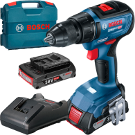 BOSCH GSR 18V-50 Masina de gaurit si insurubat brushless cu 2 acumulatori Li-Ion, 2Ah, 50Nm, cu incarcator de 2Ah GAL18V-20 in V