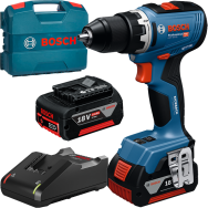 Bosch GSR 18V-65 Masina de gaurit si insurubat + 2 acumulatori + incarcator+L-Case