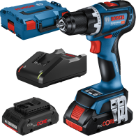 BOSCH GSR 18V-90 C Masina de gaurit si insurubat brushless cu 2 acumulatori Li-Ion, 4Ah ProCore, 64Nm + L-BOXX