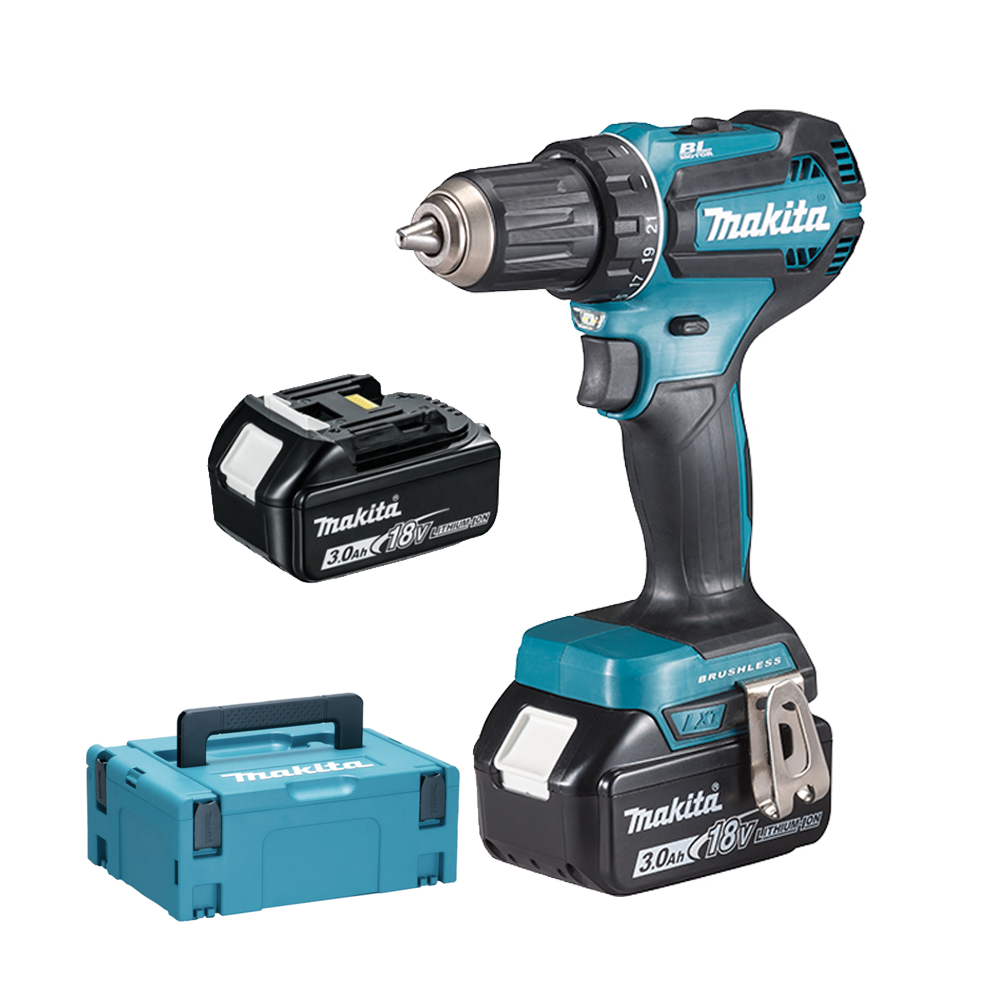 MAKITA DDF485RFJ Masina de gaurit si insurubat brushless cu 2 acumulatori Li-Ion, 18V, 3Ah, 50Nm + Makpac