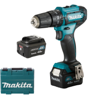 MAKITA HP333DSME Masina de gaurit cu percutie cu 2 acumulatori Li-Ion, 12V, 4Ah, 30Nm