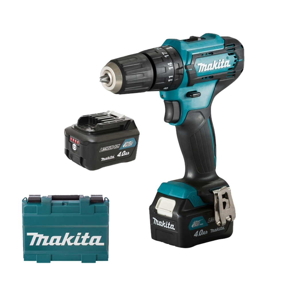 MAKITA HP333DSME Masina de gaurit cu percutie cu 2 acumulatori Li-Ion, 12V, 4Ah, 30Nm